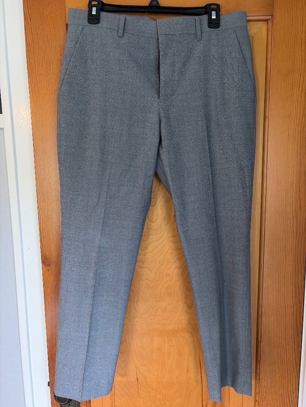 EXPRESS Extra Slim Gray Wool-Blend Modern Tech Suit Pant